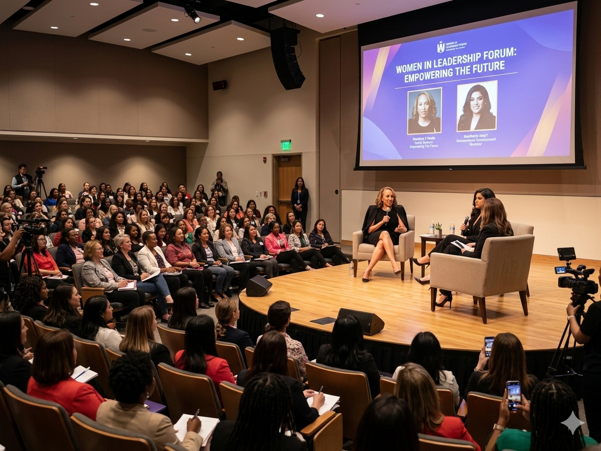 Speaking on a leadership forum panel